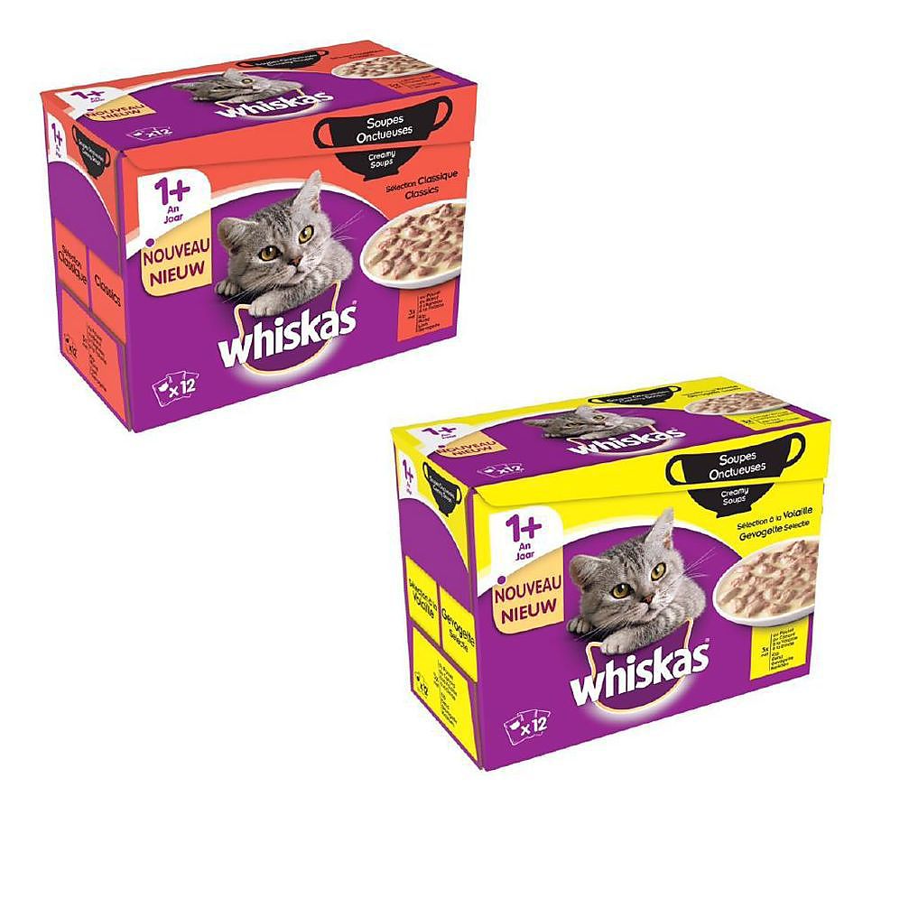 Whiskas Pouch Soups 12x85g