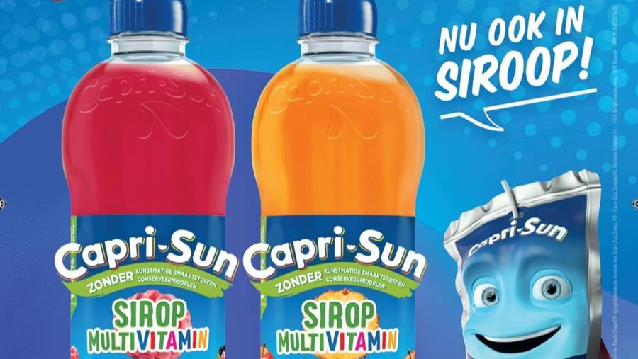 CAPRI-SUN ZET IN OP EEN ASSORTIMENT SIROPEN, VERRIJKT MET VITAMINEN!