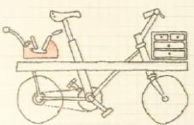 Une presse sur un vélo