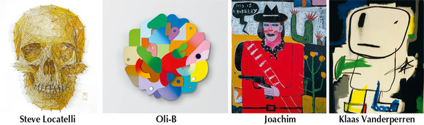 Vier artsen ontvangen een kunstwerk