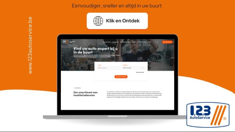 Nieuwe website versnelt groei 1,2,3 AutoService