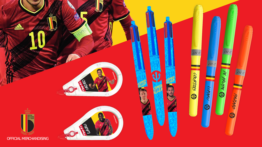 Supportez les Belgian Red Devils avec le BIC® 4 Couleurs®