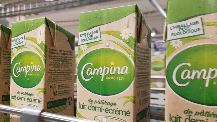 UN CARTON DE LAIT PLUS DURABLE RÉDUIT L'EMPREINTE CARBONE DE 20 %.